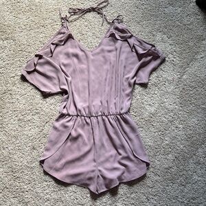 Lavender Cold Shoulder Romper